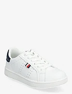 LOW CUT LACE-UP SNEAKER - WHITE