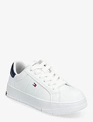 Tommy Hilfiger - LOW CUT LACE-UP SNEAKER - laag sneakers - white/blue - 0