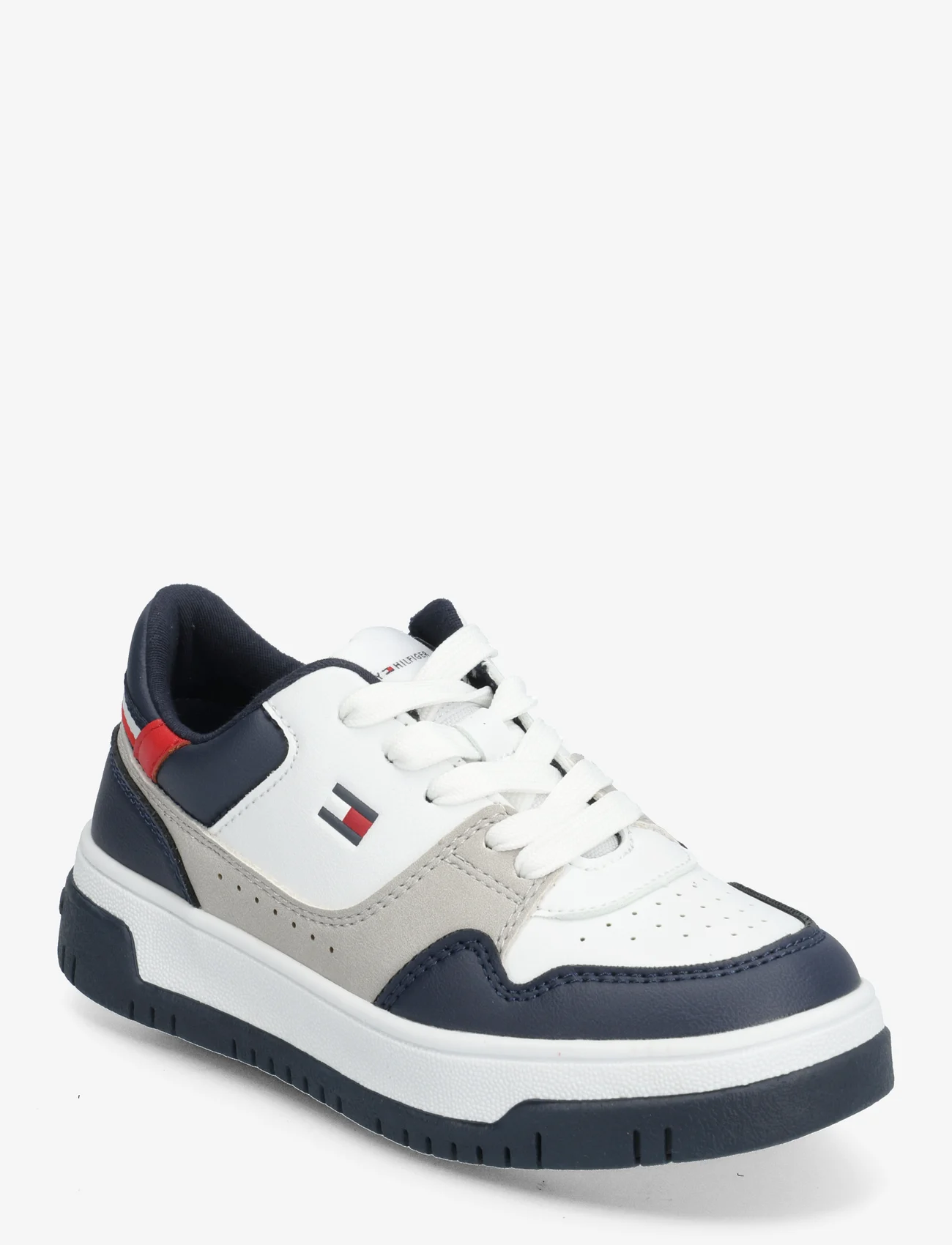 Tommy Hilfiger - LOW CUT LACE-UP SNEAKER - sommarfynd - white/blue/red - 0