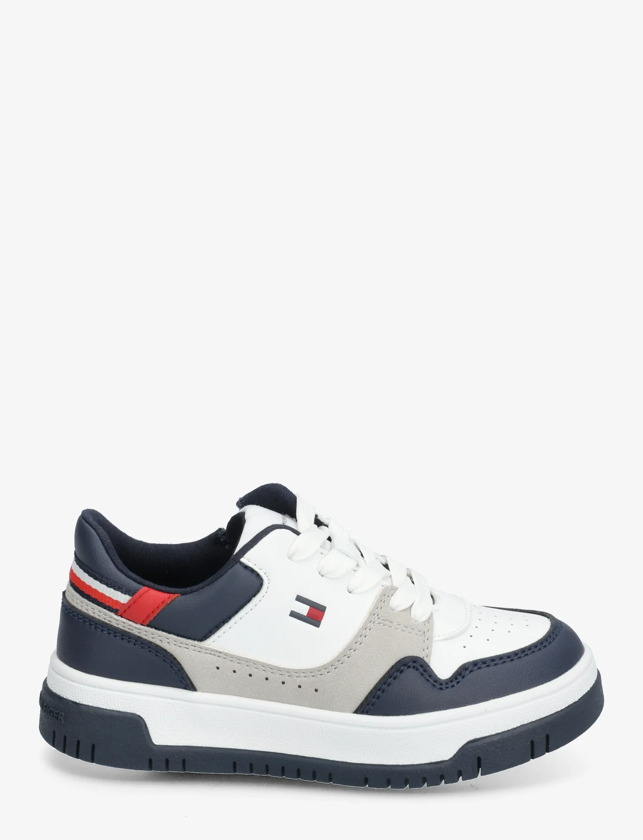 Tommy Hilfiger - LOW CUT LACE-UP SNEAKER - sommarfynd - white/blue/red - 1