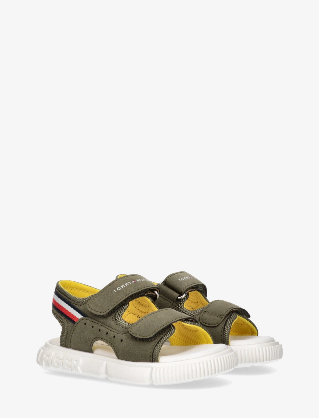STRIPES VELCRO SANDAL - ARMY