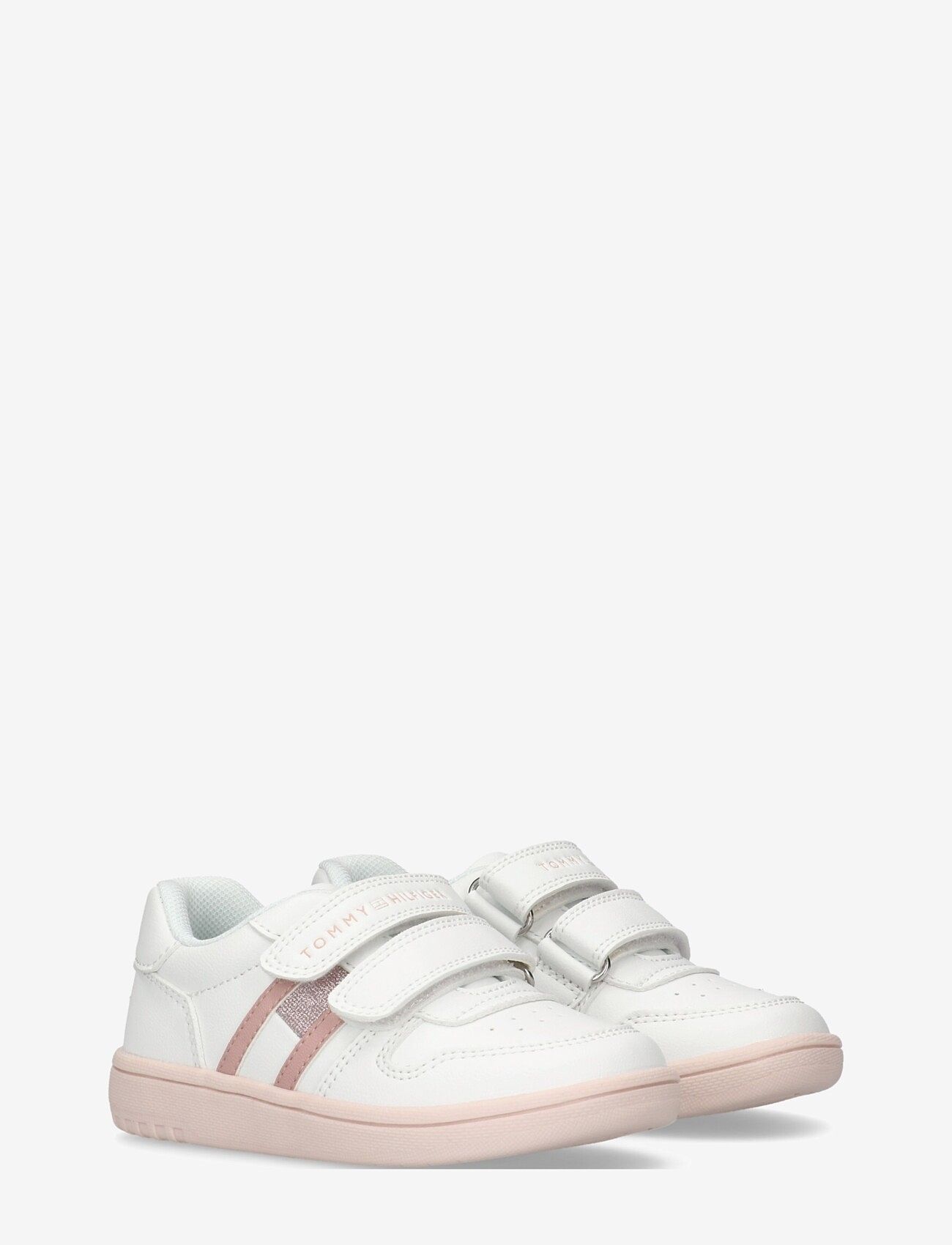 Tommy Hilfiger - TOMMY HILFIGER Low Tops velcro sneaker - låga sneakers - white/pink - 0