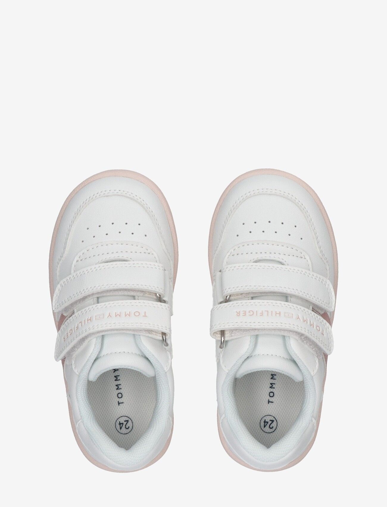 Tommy Hilfiger - TOMMY HILFIGER Low Tops velcro sneaker - låga sneakers - white/pink - 3