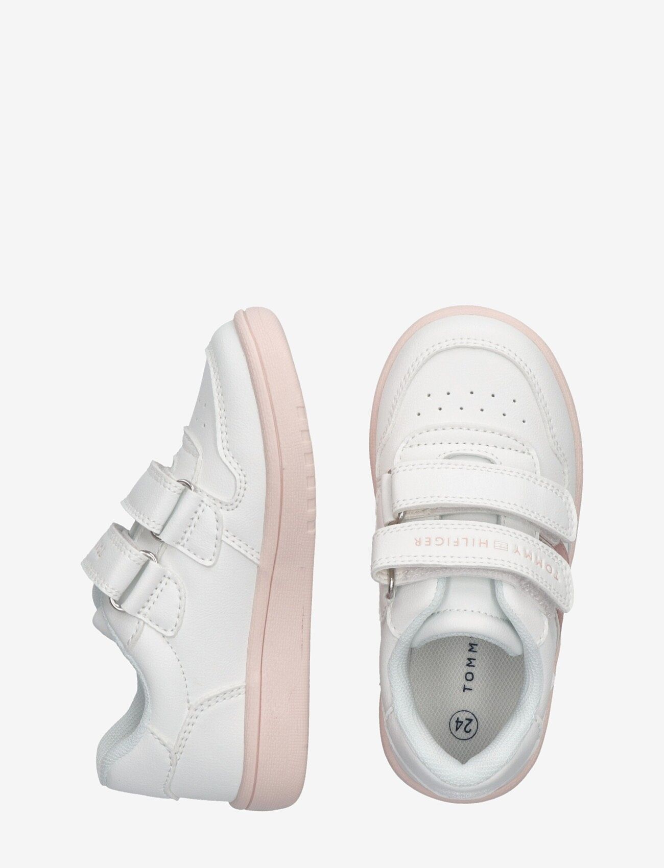 Tommy Hilfiger - TOMMY HILFIGER Low Tops velcro sneaker - låga sneakers - white/pink - 4
