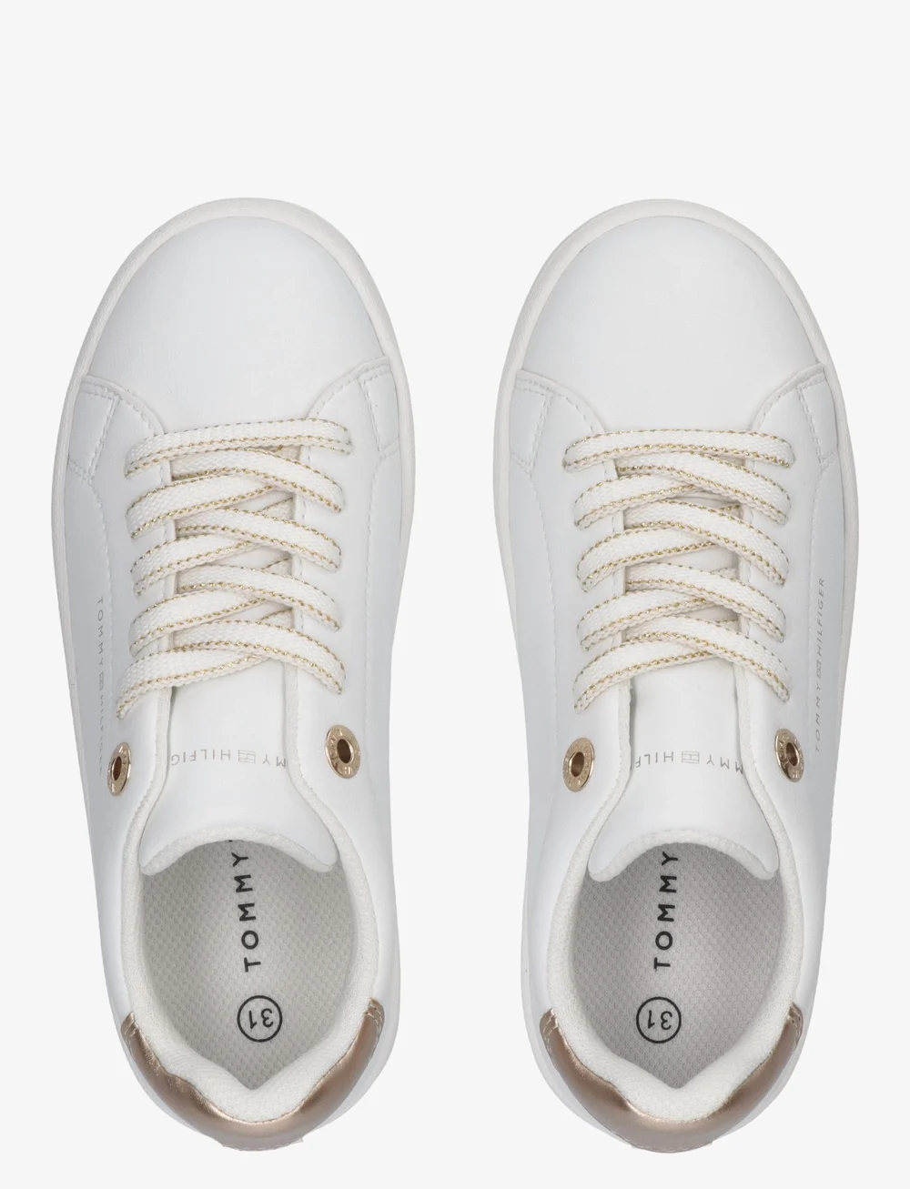 Tommy Hilfiger - TOMMY HILFIGER Low Tops Lace-up sneaker - niedriger schnitt - white/gold - 3