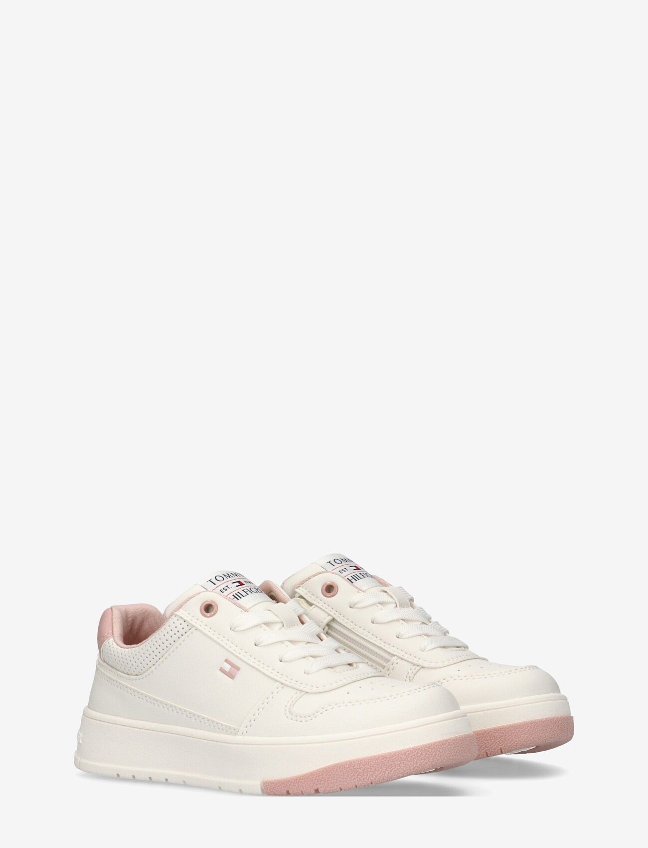 Tommy Hilfiger - TOMMY HILFIGER Low Cut Lace-up sneaker - låga sneakers - off white/pink - 0