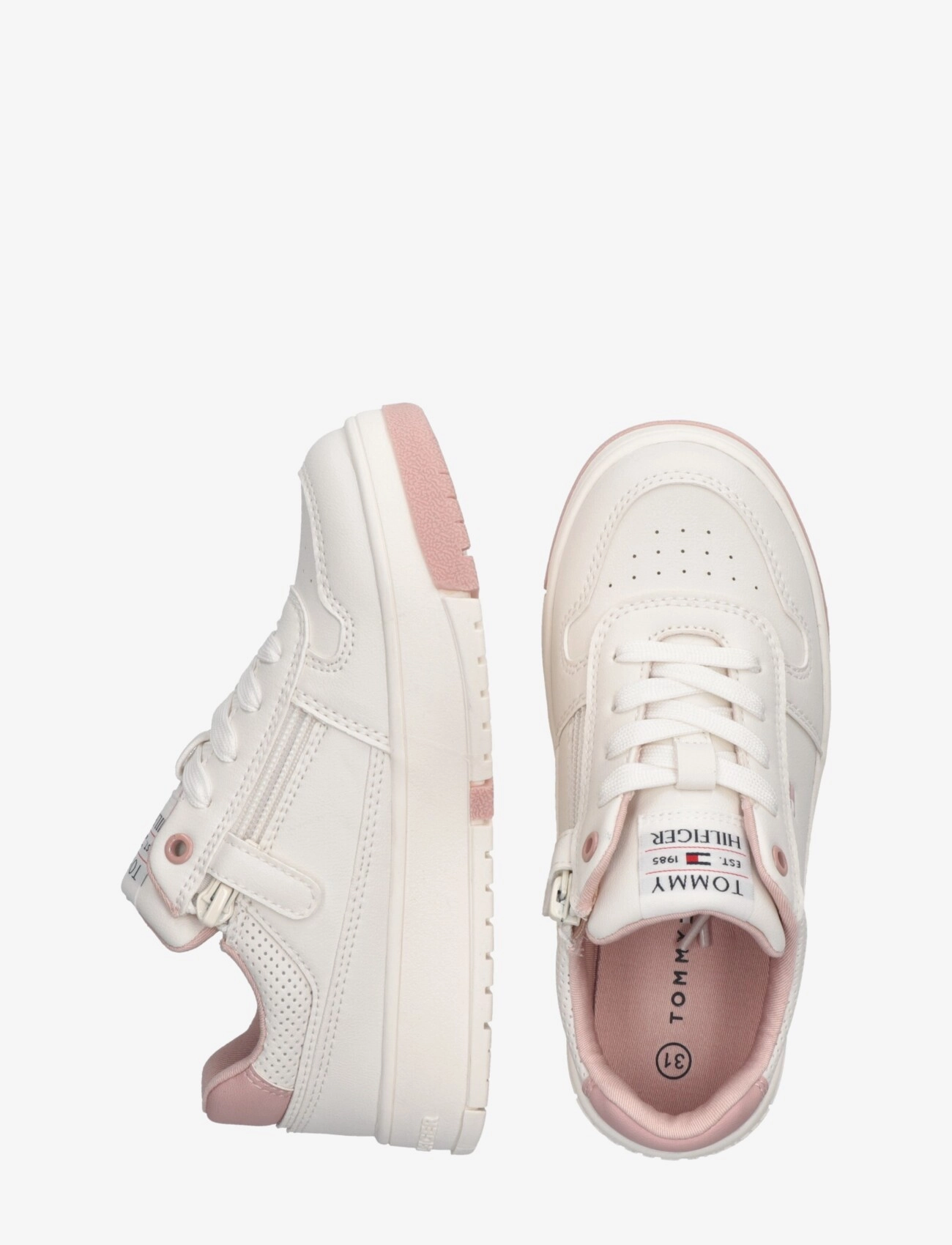 Tommy Hilfiger - TOMMY HILFIGER Low Cut Lace-up sneaker - off white/pink - 4