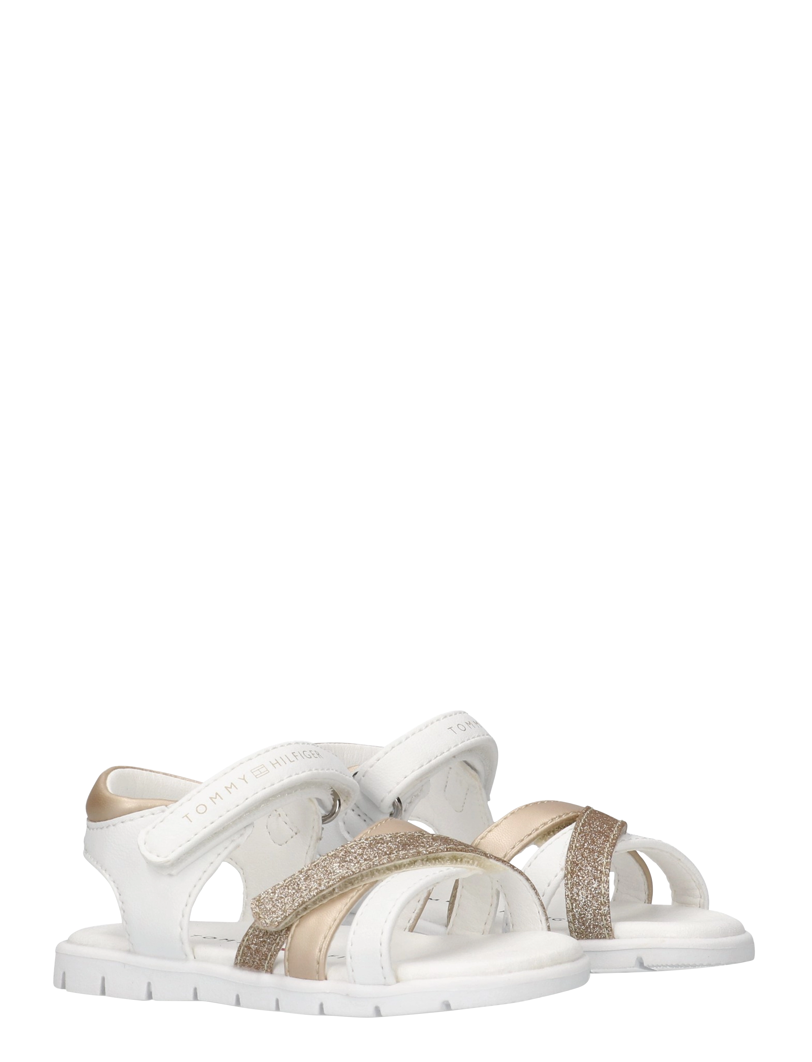 Tommy Hilfiger Girls Glitter Velcro Sandals, Børn, Glitter Velcro Sandaler, Hvid, Str: 25/15.5CM