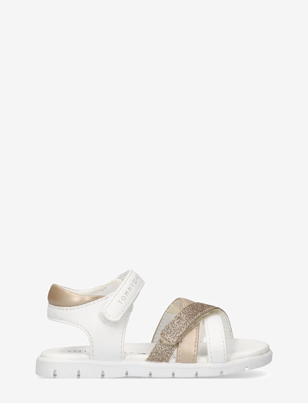 Tommy Hilfiger - Girls glitter velcro sandals - sandals - white/gold - 1