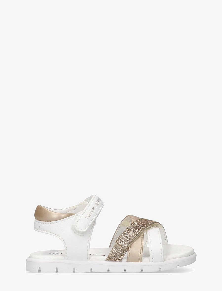 Tommy Hilfiger - Girls glitter velcro sandals - sandaalid - white/gold - 1