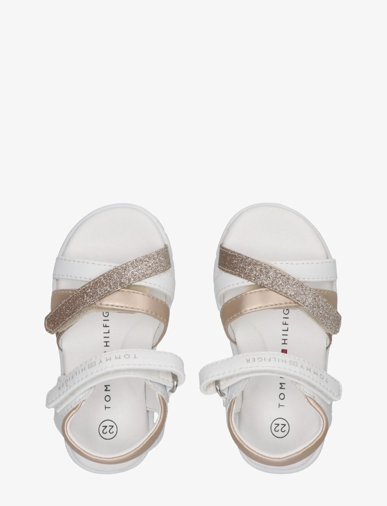 Tommy Hilfiger - Girls glitter velcro sandals - white/gold - 2