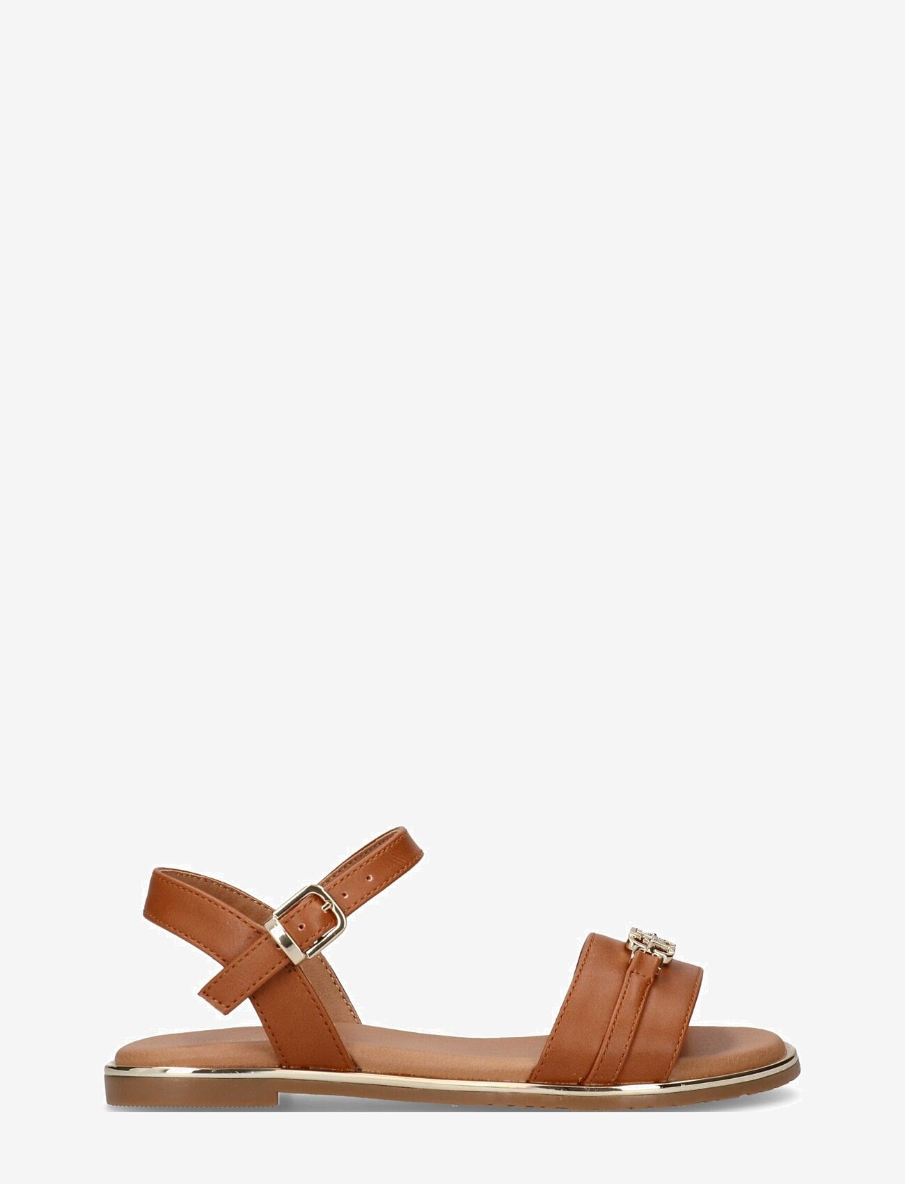 Tommy Hilfiger - Girls sandals with Tommy Hilfiger golden accessory - sandaalit - cognac - 1
