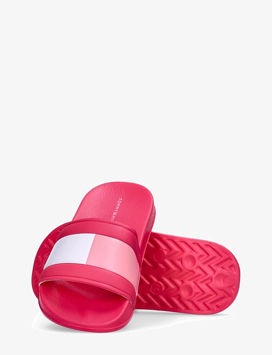 Tommy Hilfiger - Girl Flag print pool slide - glissières de piscine - fuchsia - 3