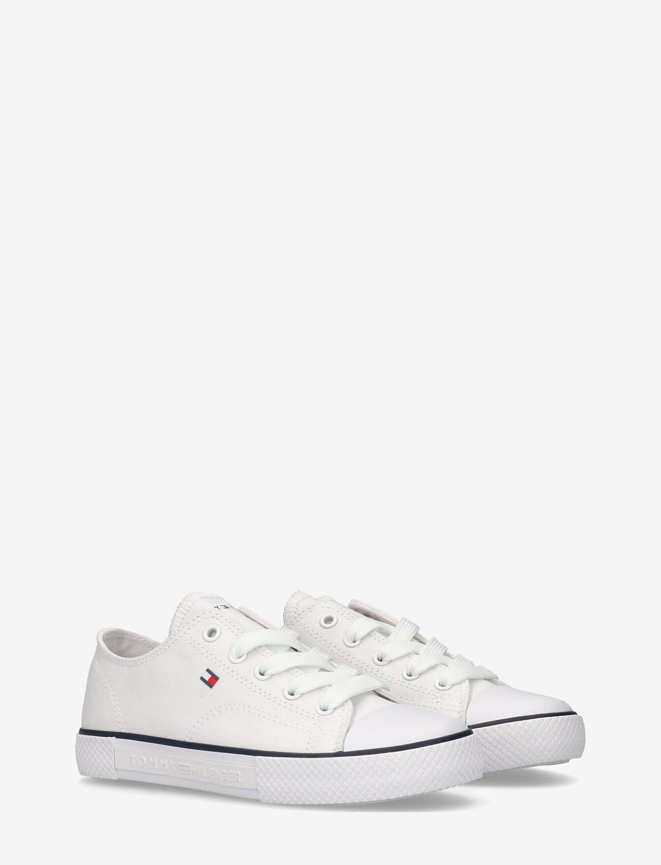 Tommy Hilfiger - TOMMY HILFIGER LOW CUT LACE-UP SNEAKER - lave sneakers - white - 0