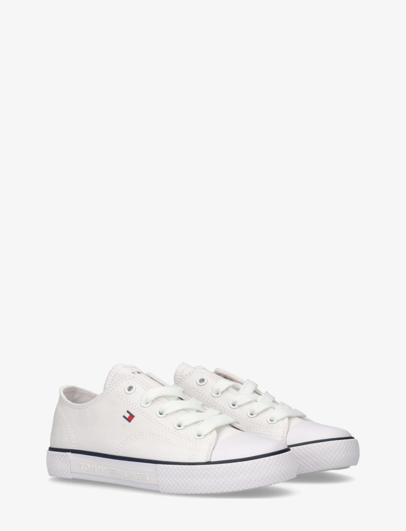 Tommy Hilfiger TOMMY HILFIGER LOW CUT LACE-UP SNEAKER - Sko - WHITE / white