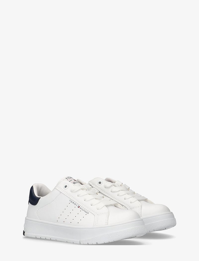 Tommy Hilfiger - TOMMY HILFIGER LOW CUT LACE-UP SNEAKER - niedriger schnitt - white/blue - 0
