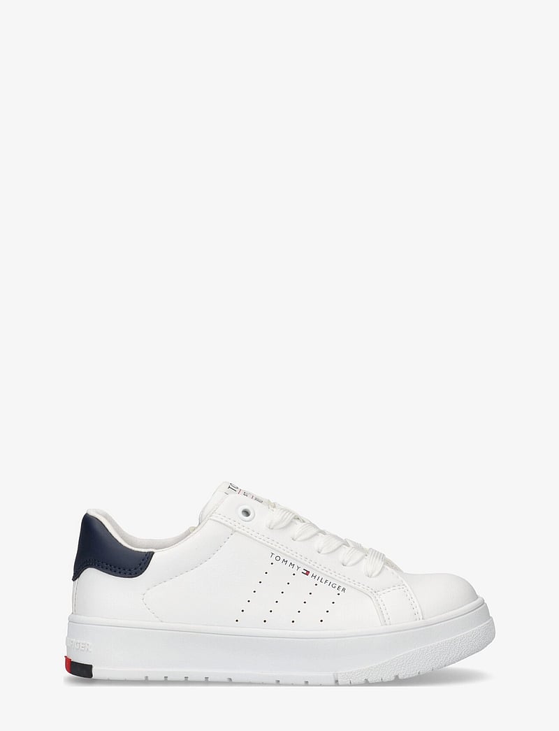 Tommy Hilfiger - TOMMY HILFIGER LOW CUT LACE-UP SNEAKER - niedriger schnitt - white/blue - 1