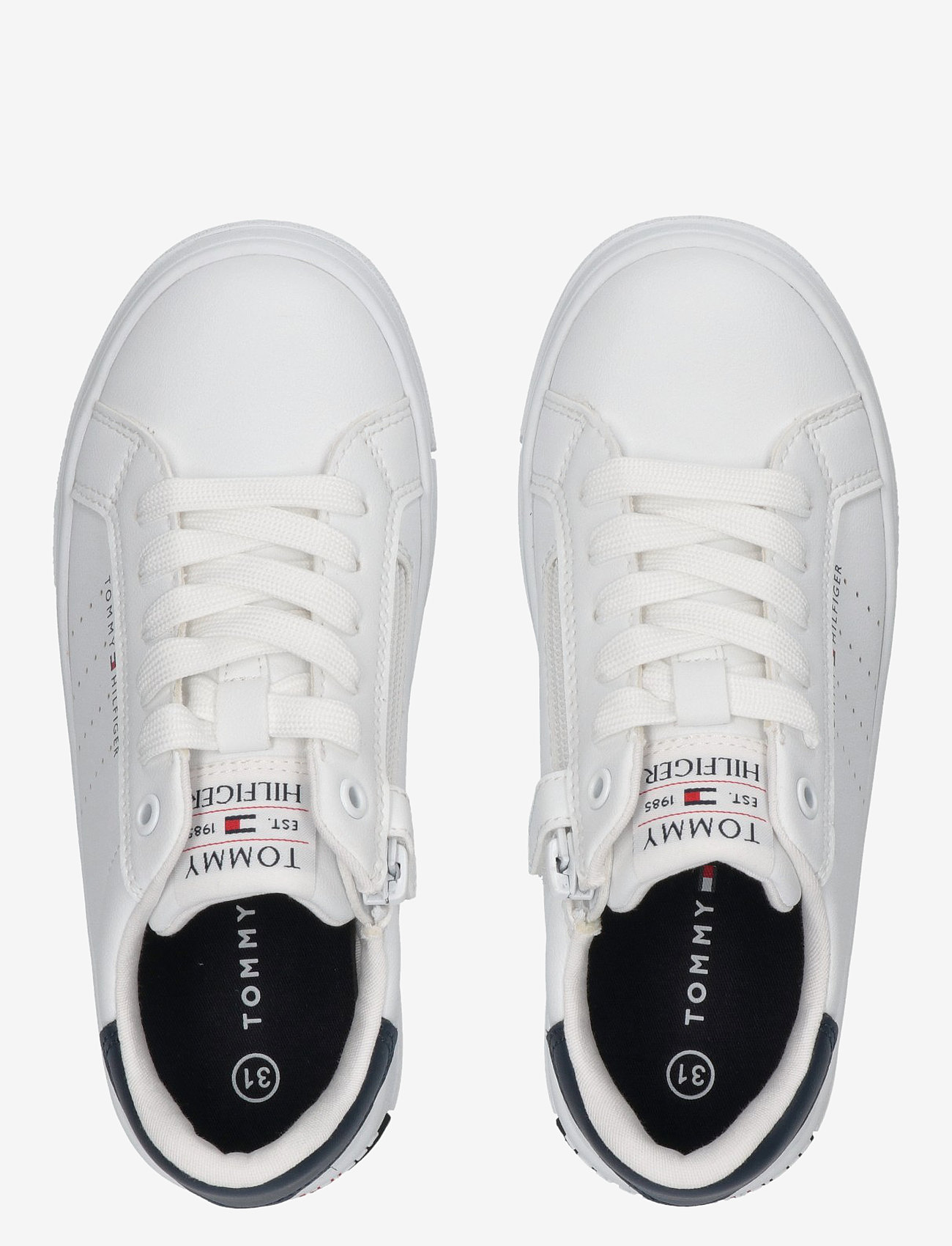 Tommy Hilfiger - TOMMY HILFIGER LOW CUT LACE-UP SNEAKER - låga sneakers - white/blue - 2