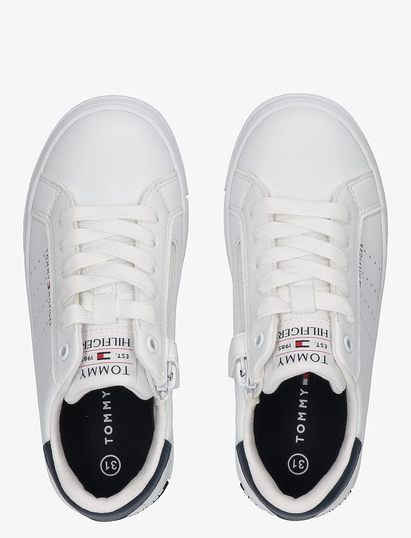 Tommy Hilfiger - TOMMY HILFIGER LOW CUT LACE-UP SNEAKER - niedriger schnitt - white/blue - 2