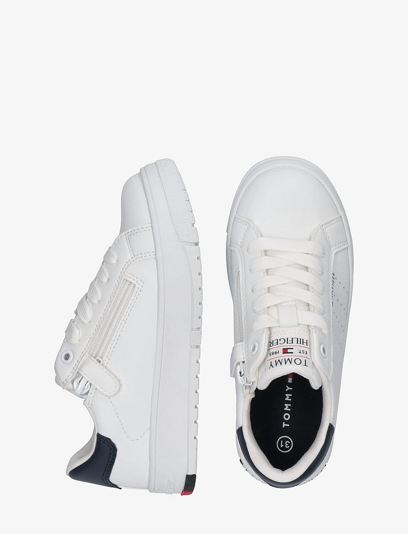 Tommy Hilfiger - TOMMY HILFIGER LOW CUT LACE-UP SNEAKER - niedriger schnitt - white/blue - 3