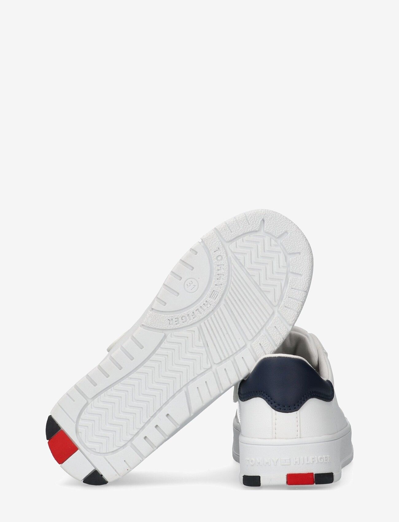 Tommy Hilfiger - TOMMY HILFIGER LOW CUT LACE-UP SNEAKER - låga sneakers - white/blue - 4