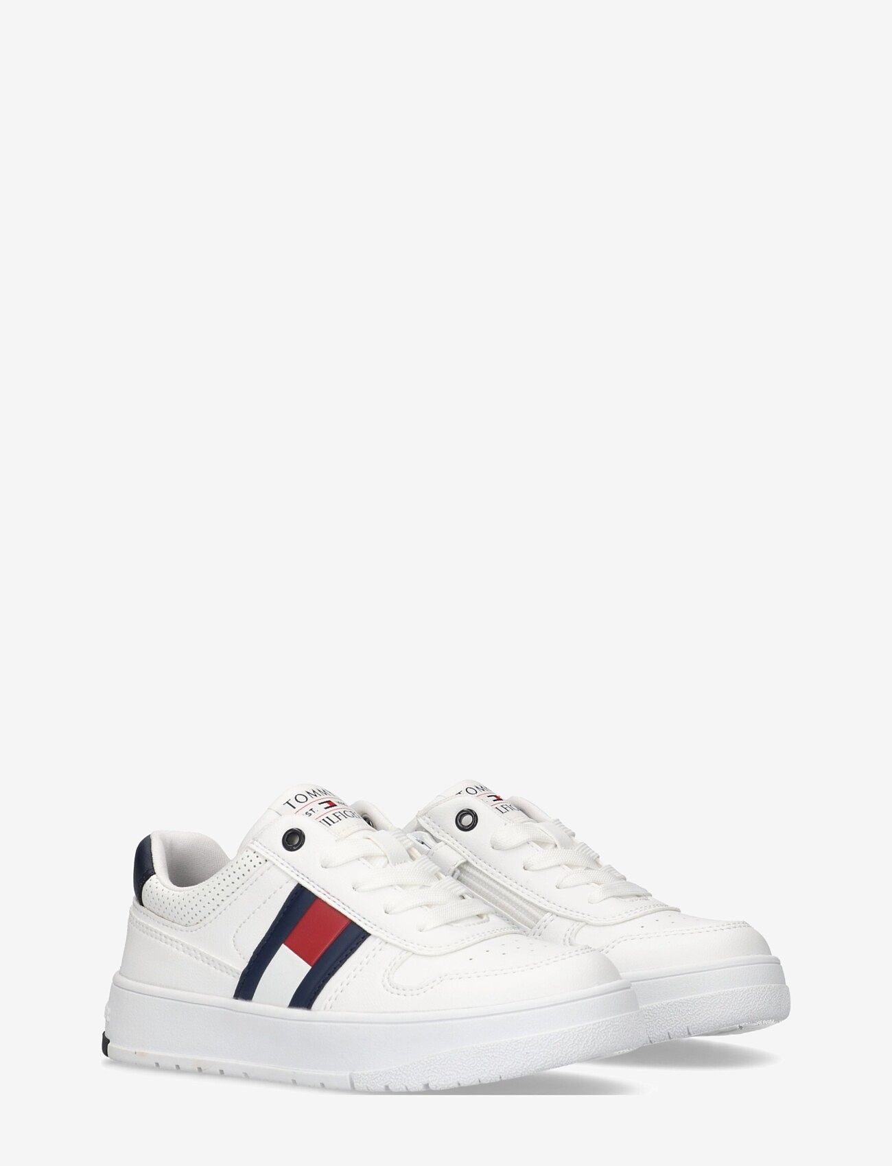 Tommy Hilfiger - TOMMY HILFIGER LOW CUT LACE-UP SNEAKER - lave sneakers - white/blue - 0
