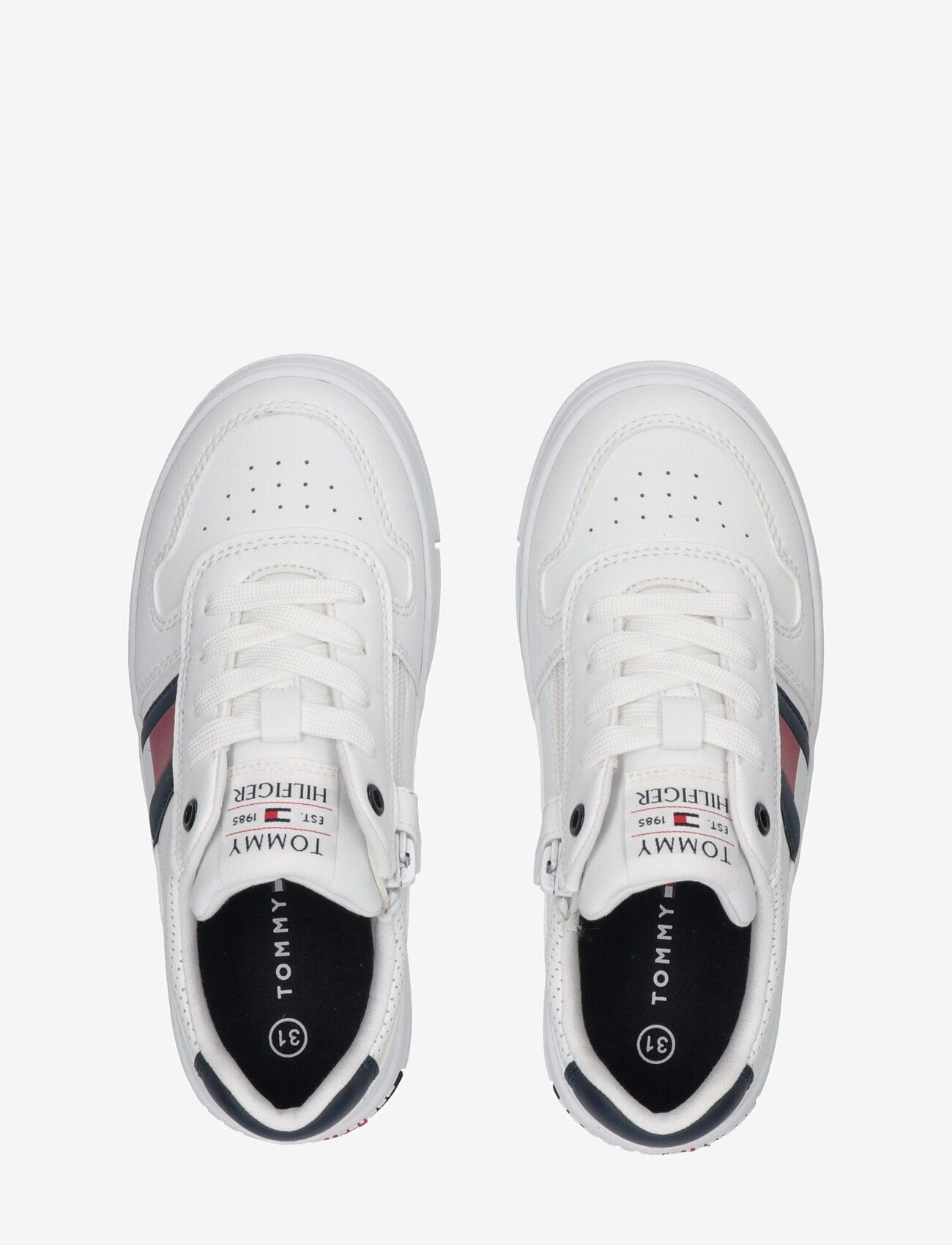 Tommy Hilfiger - TOMMY HILFIGER LOW CUT LACE-UP SNEAKER - lave sneakers - white/blue - 3