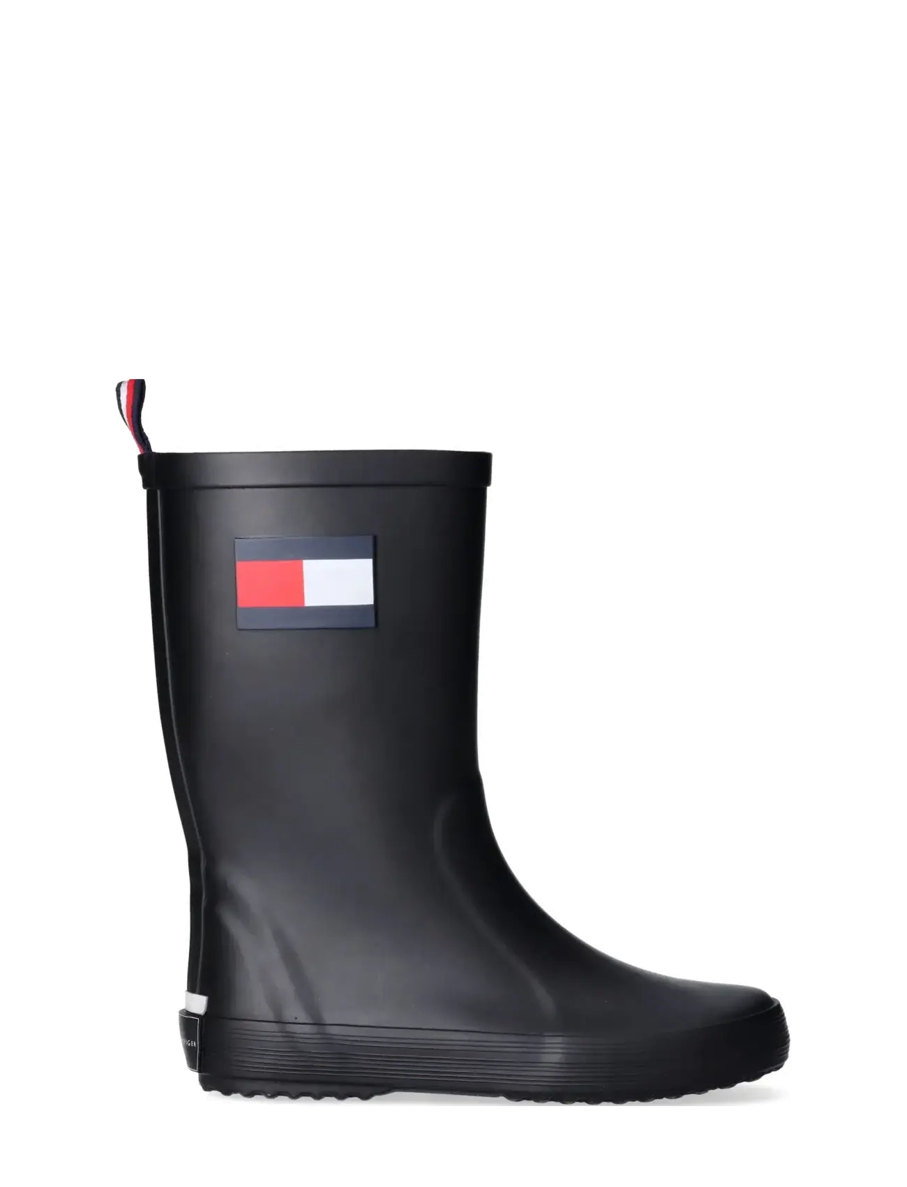 Tommy Hilfiger - FLAG RAIN BOOT BLACK - ungefütterte gummistiefel - black - 1