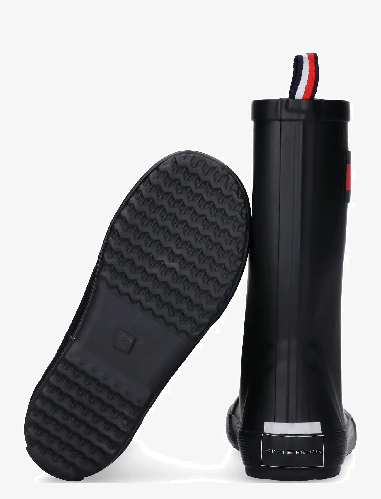 Tommy Hilfiger - TOMMY HILFIGER FLAG RAIN BOOT - fodrade gummistövlar - black - 3