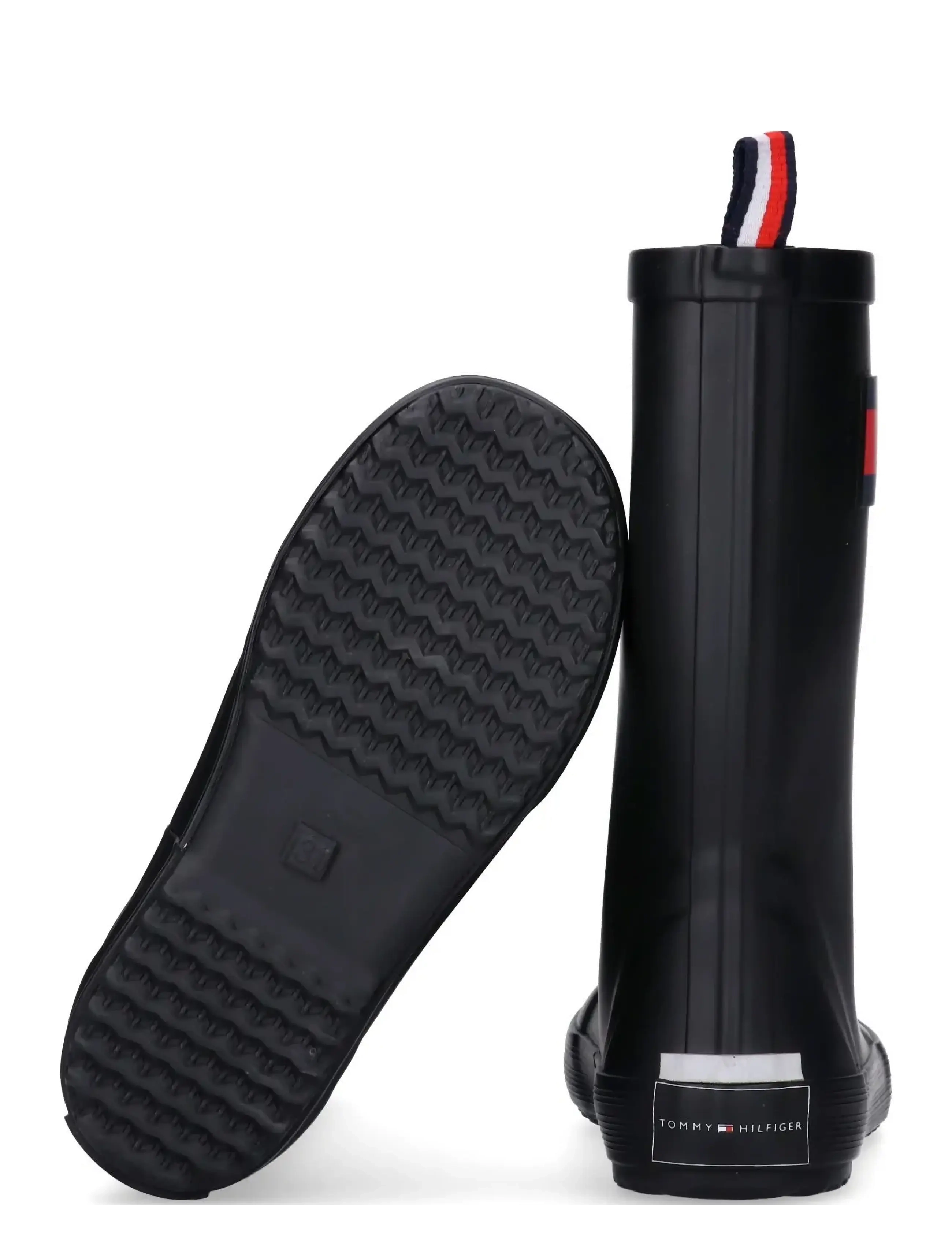 Tommy Hilfiger - FLAG RAIN BOOT BLACK - ungefütterte gummistiefel - black - 3
