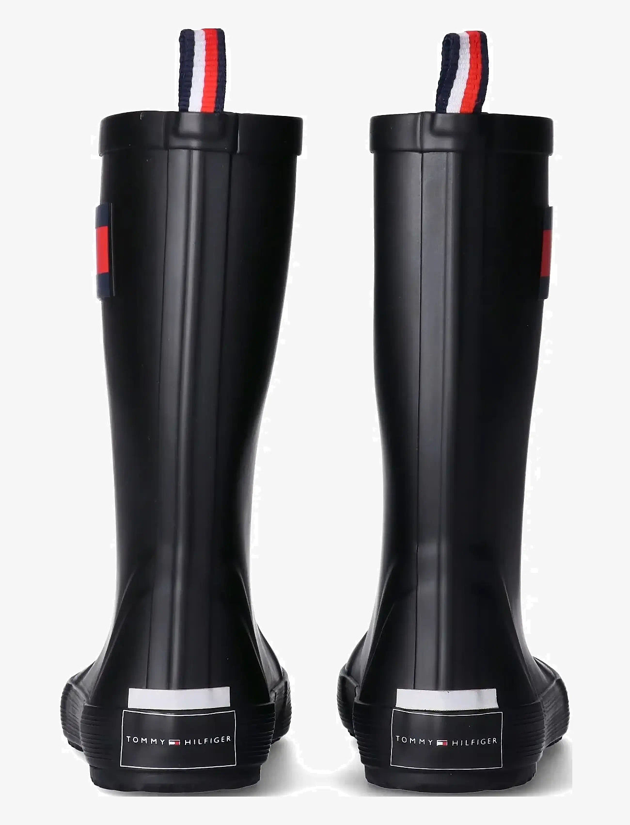 Tommy Hilfiger - TOMMY HILFIGER FLAG RAIN BOOT - fodrade gummistövlar - black - 4