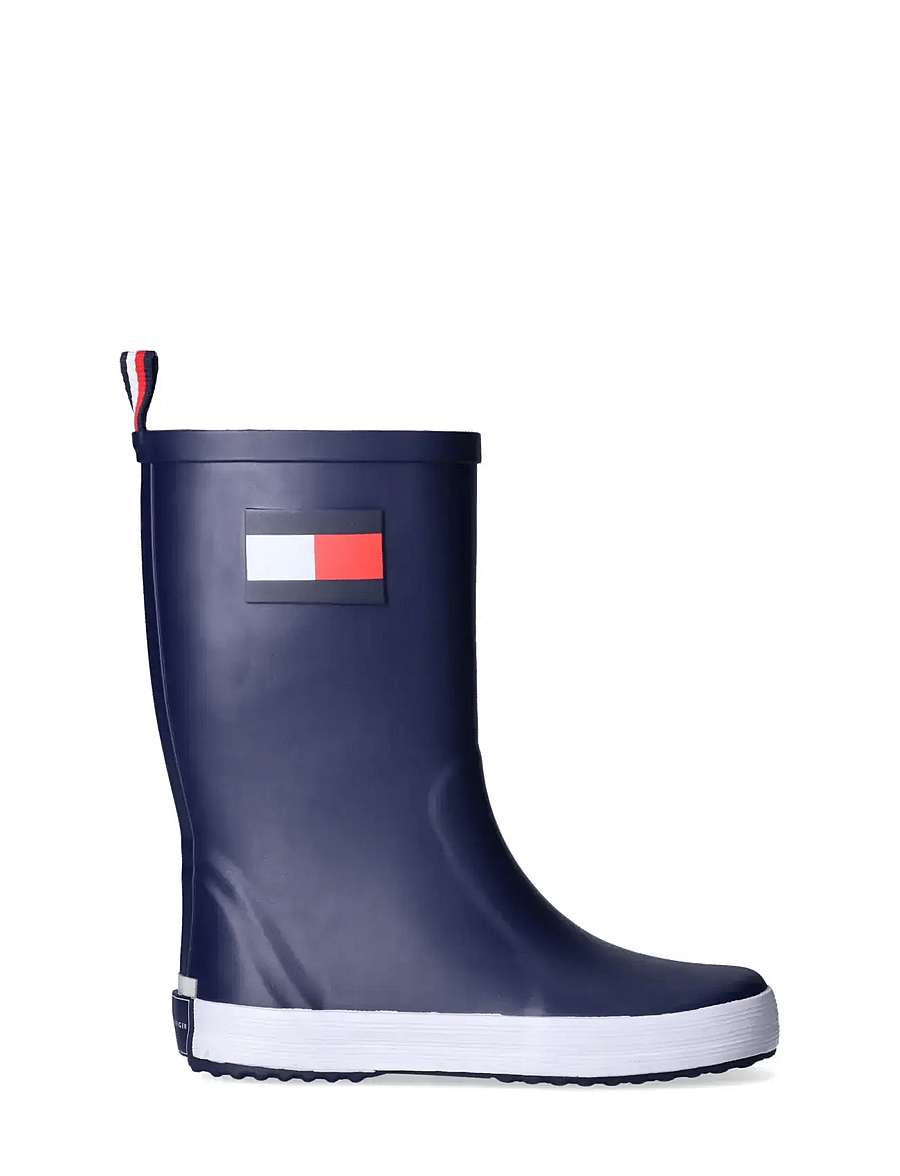 Tommy Hilfiger - FLAG RAIN BOOT BLACK - les bottes non doublées en caoutchouc - blue - 1