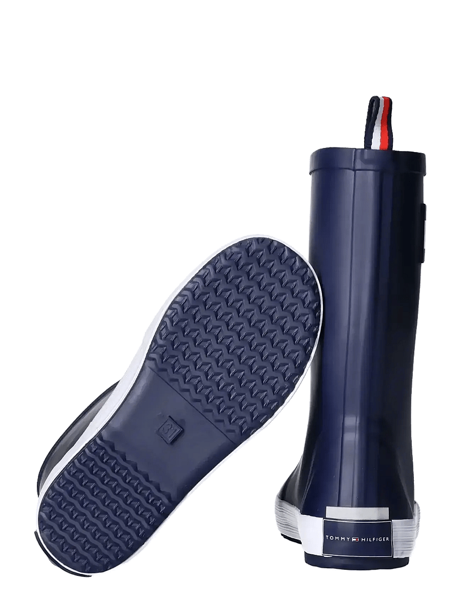 Tommy Hilfiger - FLAG RAIN BOOT BLACK - les bottes non doublées en caoutchouc - blue - 3