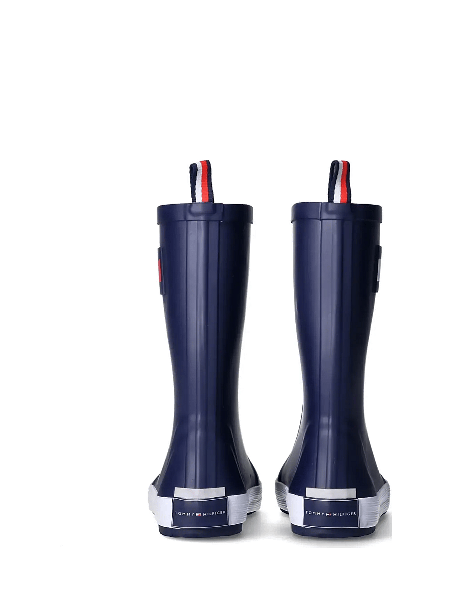 Tommy Hilfiger - FLAG RAIN BOOT BLACK - les bottes non doublées en caoutchouc - blue - 4