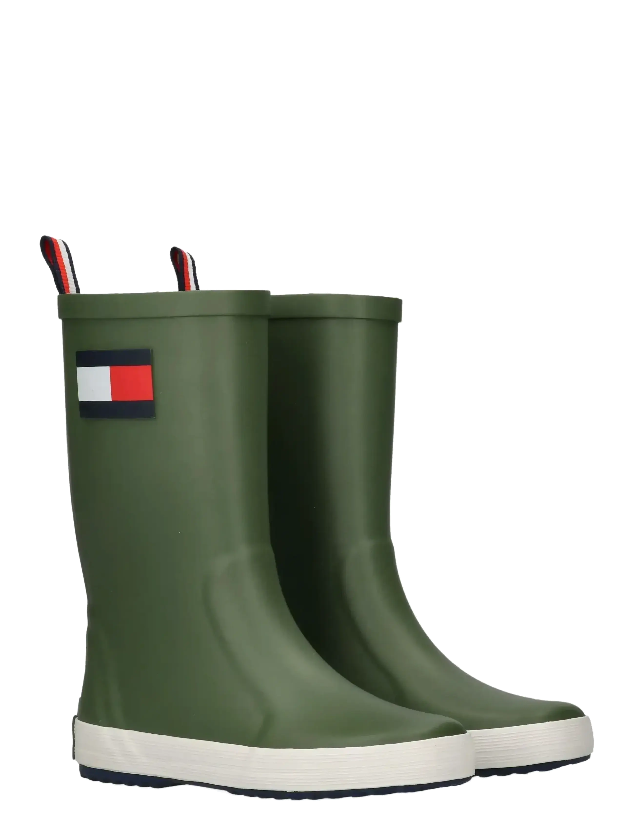 Tommy Hilfiger TOMMY HILFIGER FLAG RUBBER BOOTS - Rainwear - MILITARY GREEN / green