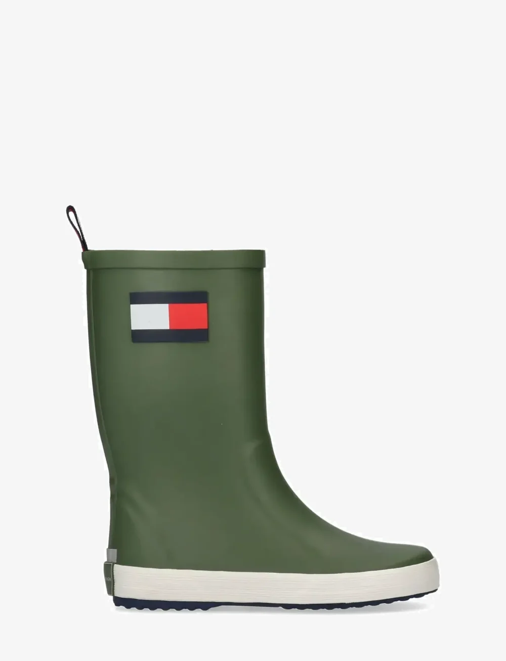 Tommy Hilfiger - TOMMY HILFIGER FLAG RAIN BOOT - les bottes doublées en caoutchouc - military green - 1
