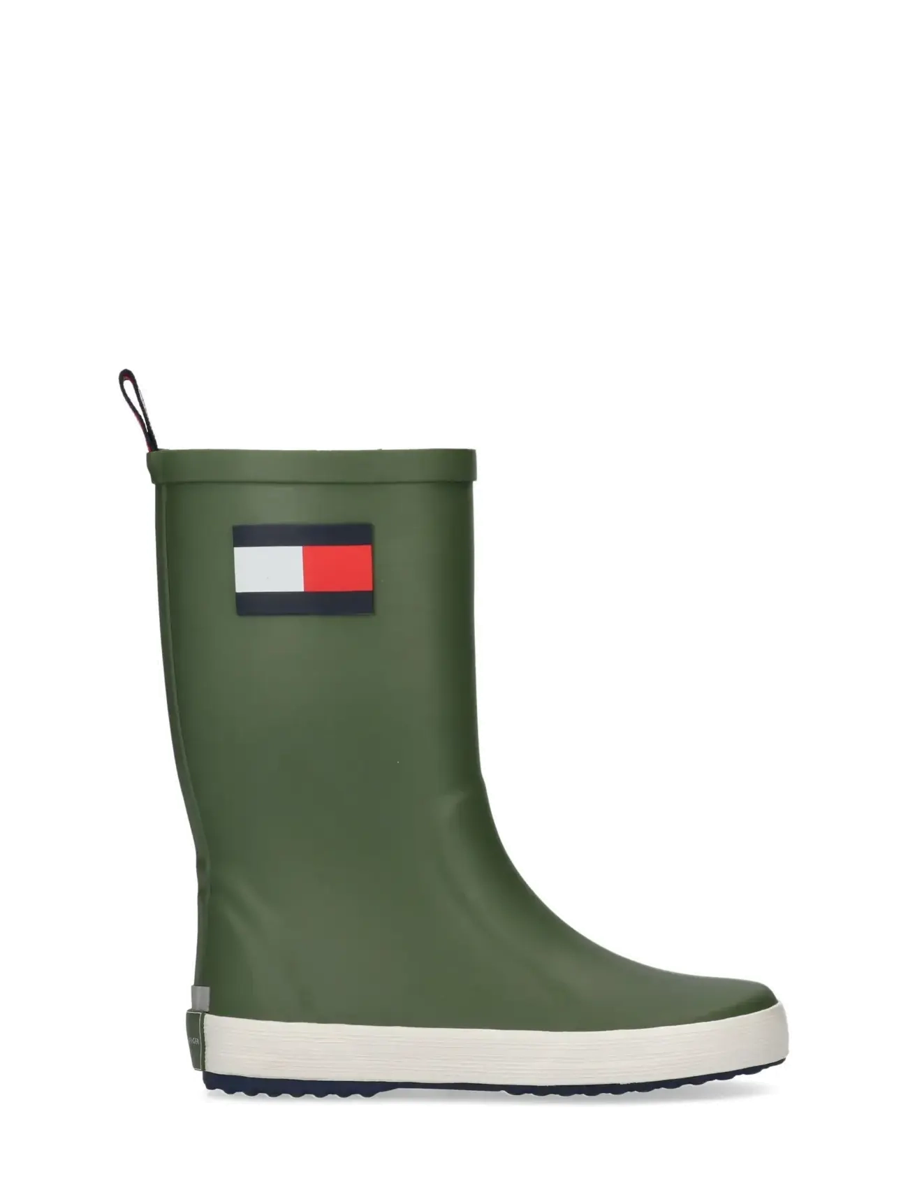 Tommy Hilfiger - FLAG RAIN BOOT BLACK - gummistøvler uden for - military green - 1