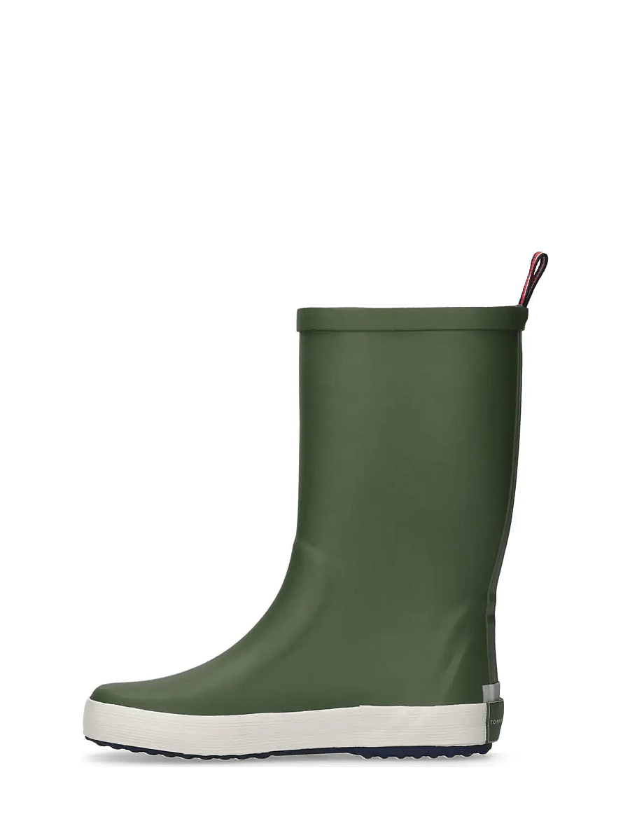 Tommy Hilfiger - FLAG RAIN BOOT BLACK - gummistøvler uden for - military green - 2