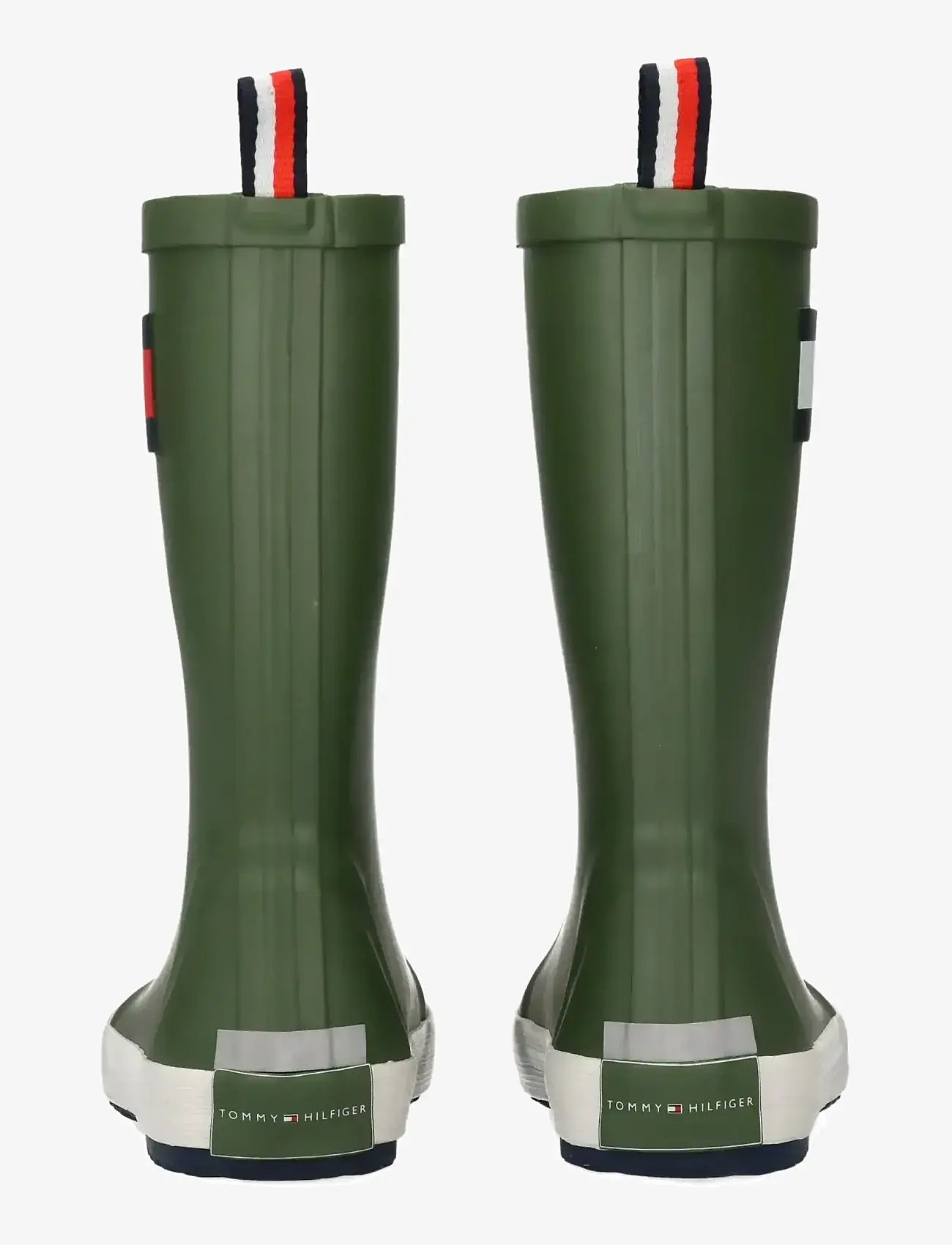 Tommy Hilfiger - TOMMY HILFIGER FLAG RAIN BOOT - unlined rubberboots - military green - 4