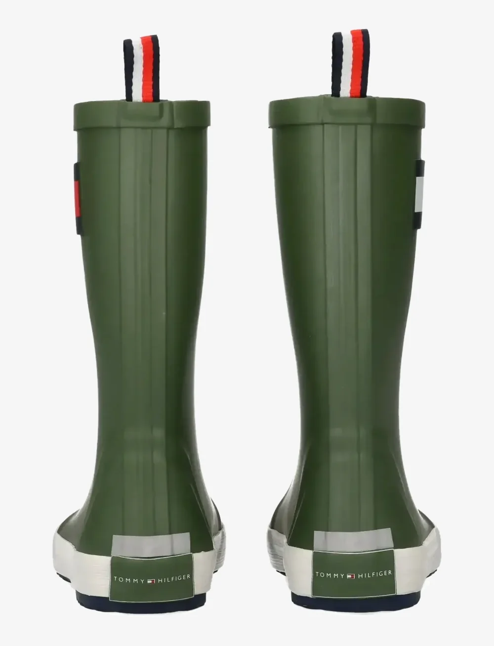 Tommy Hilfiger - TOMMY HILFIGER FLAG RAIN BOOT - les bottes doublées en caoutchouc - military green - 4