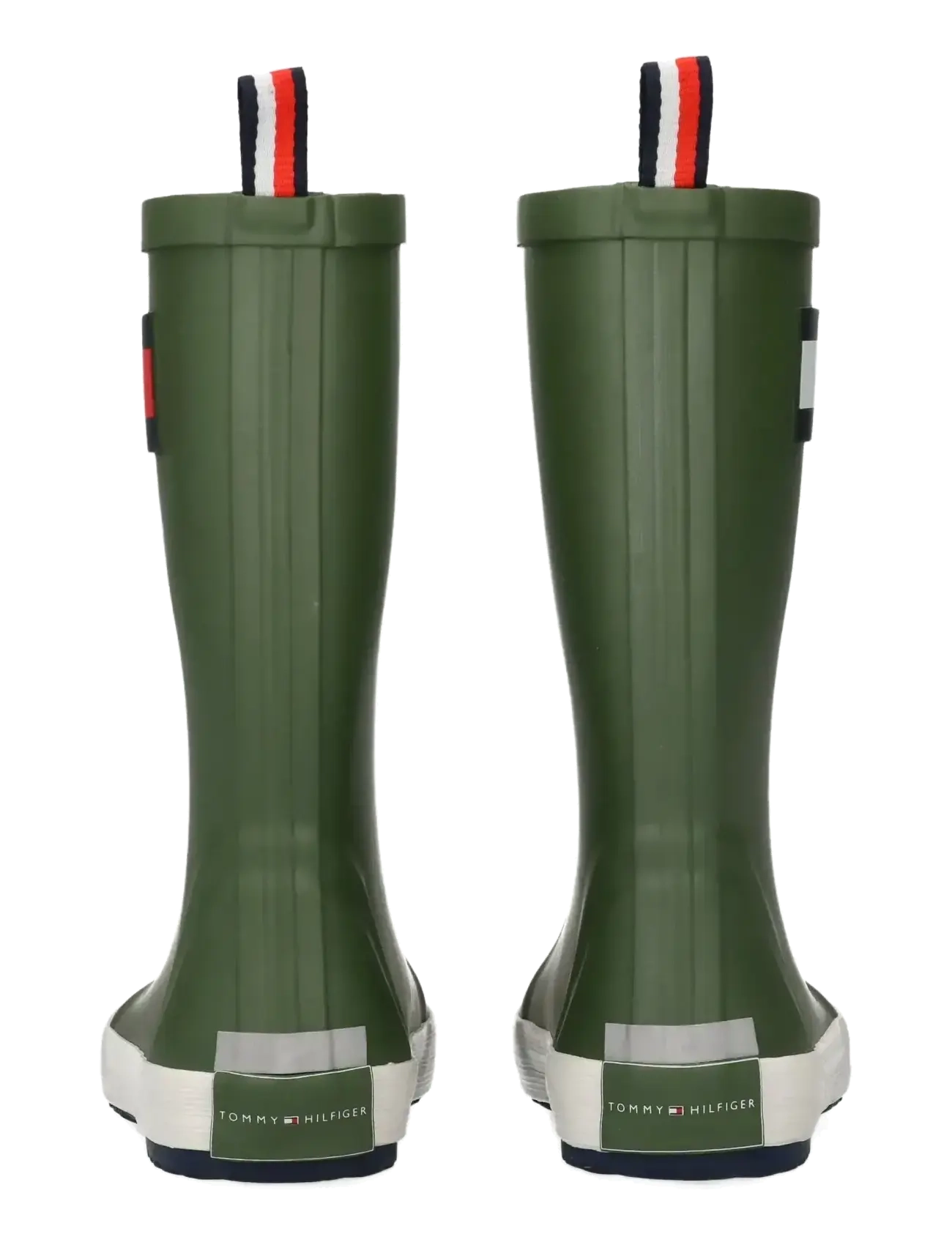 Tommy Hilfiger - FLAG RAIN BOOT BLACK - gummistøvler uden for - military green - 4