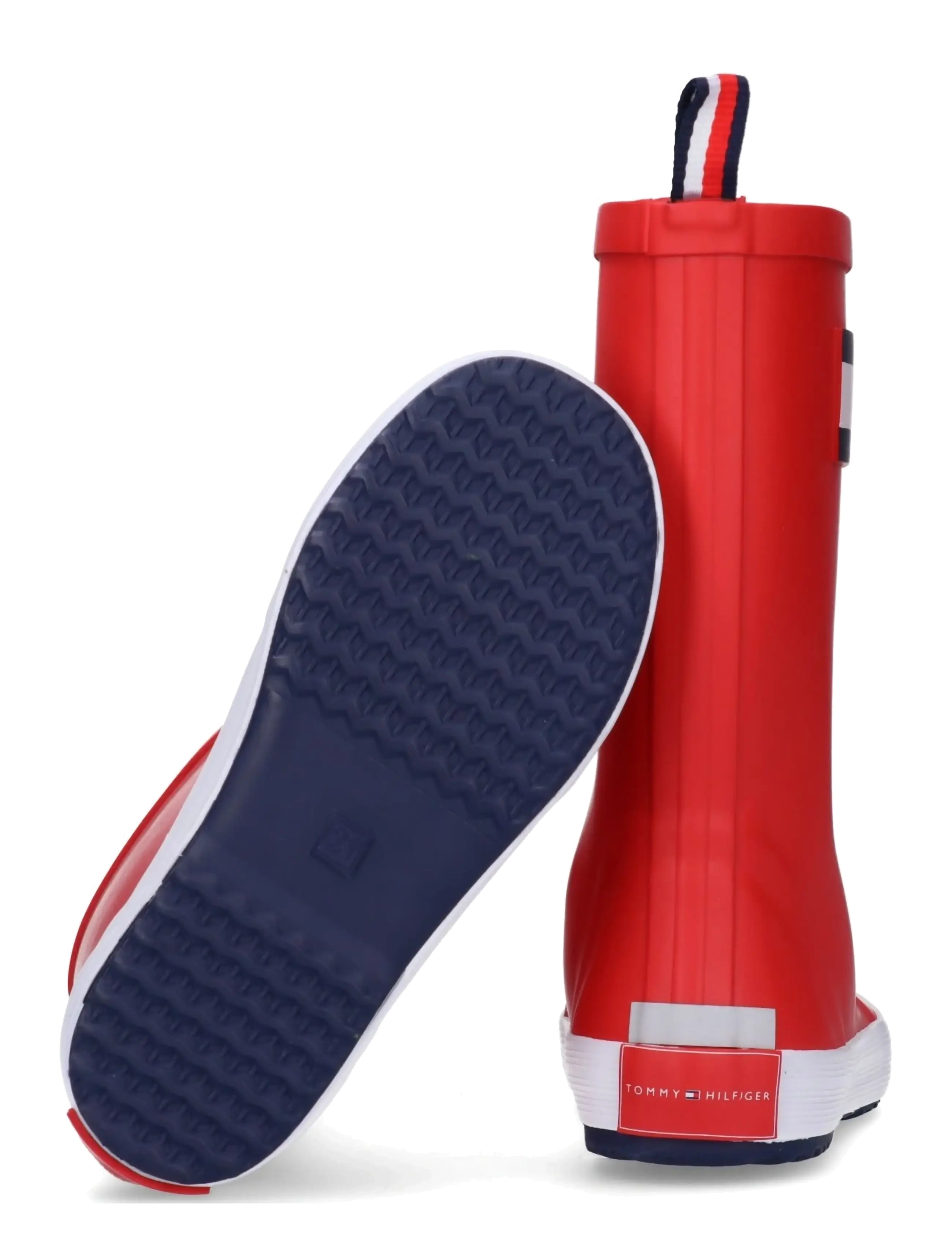 Tommy Hilfiger - FLAG RAIN BOOT BLACK - gummistøvler uden for - red - 3