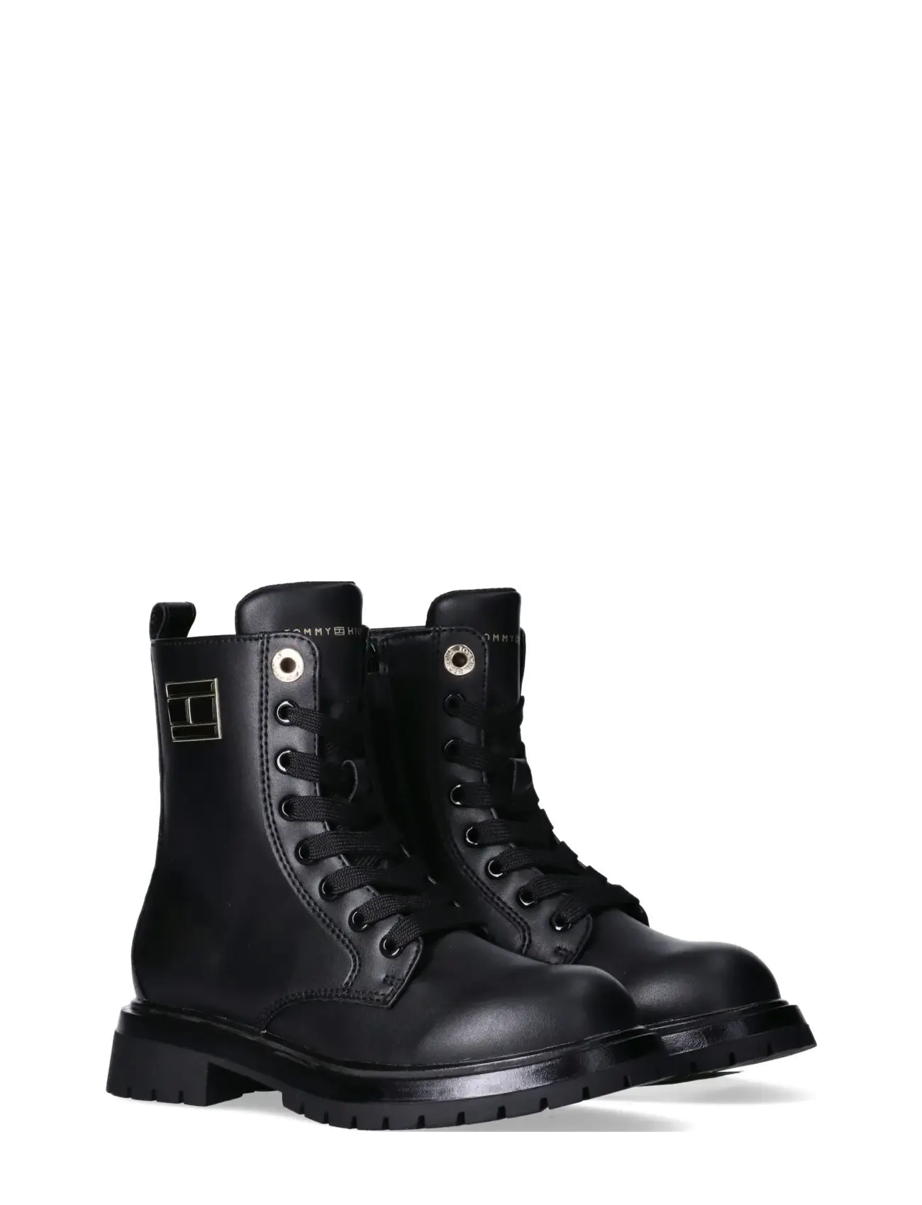 Tommy Hilfiger TOMMY HILFIGER LACE UP BOOTIES - Saapad - BLACK / black