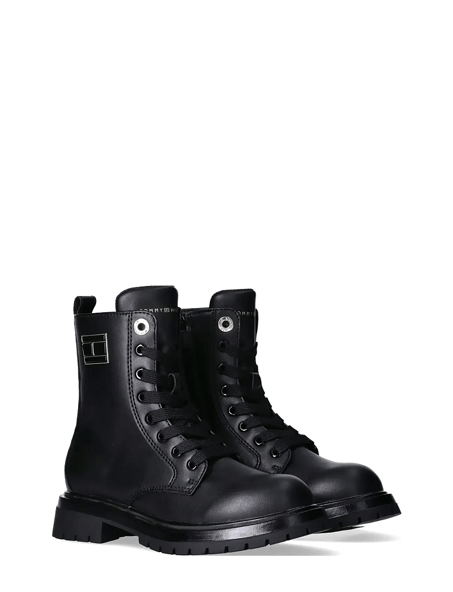 Tommy Hilfiger - TOMMY HILFIGER LACE UP BOOTIES - bottes - black - 0