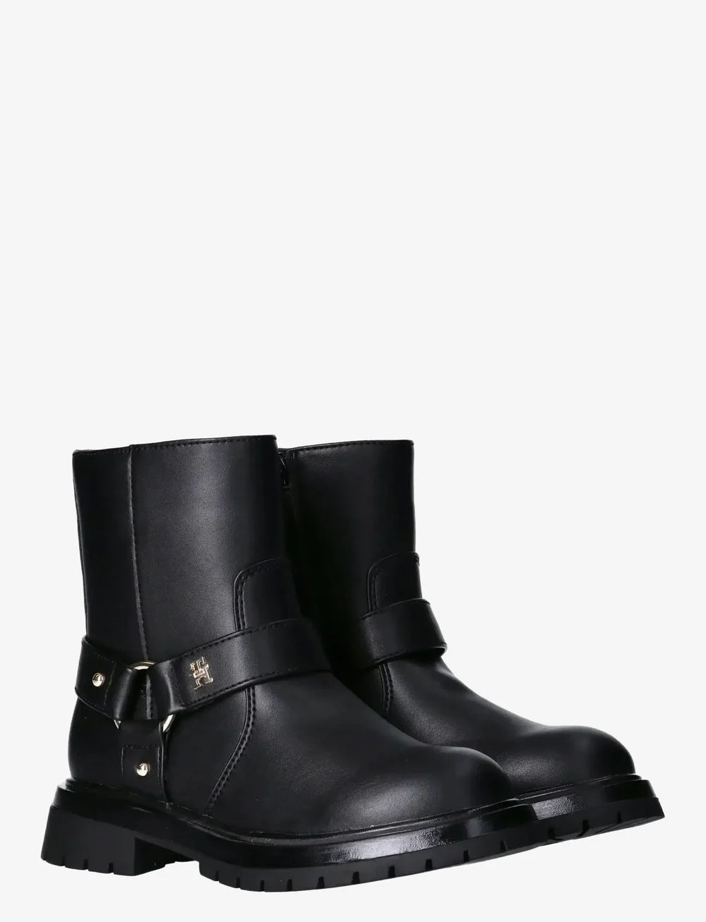 Tommy Hilfiger - TOMMY HILFIGER BOOTIES FAUX LEATHER - støvler - black - 0