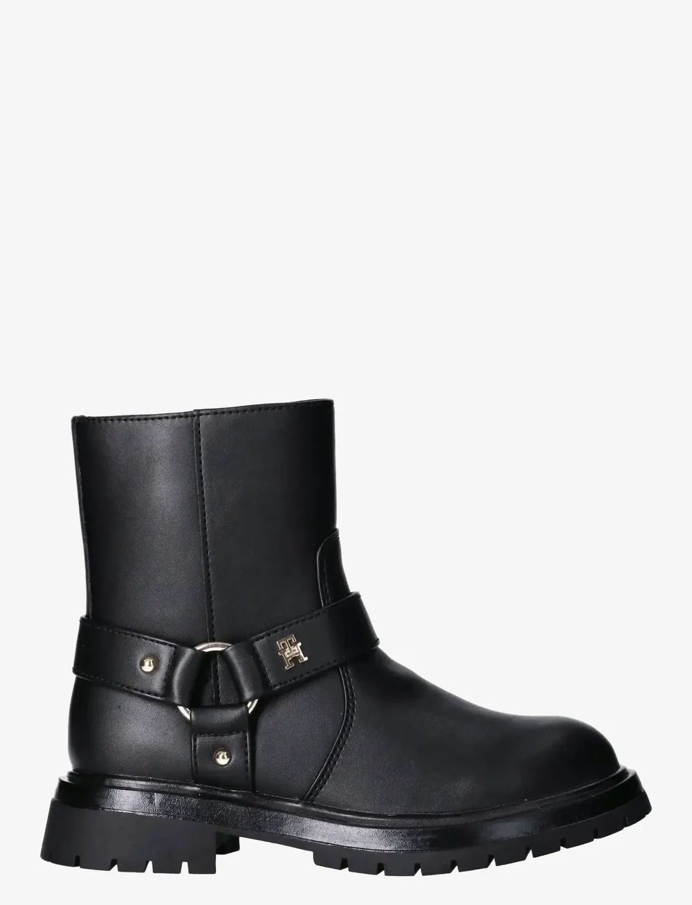Tommy Hilfiger - TOMMY HILFIGER BOOTIES FAUX LEATHER - støvler - black - 1