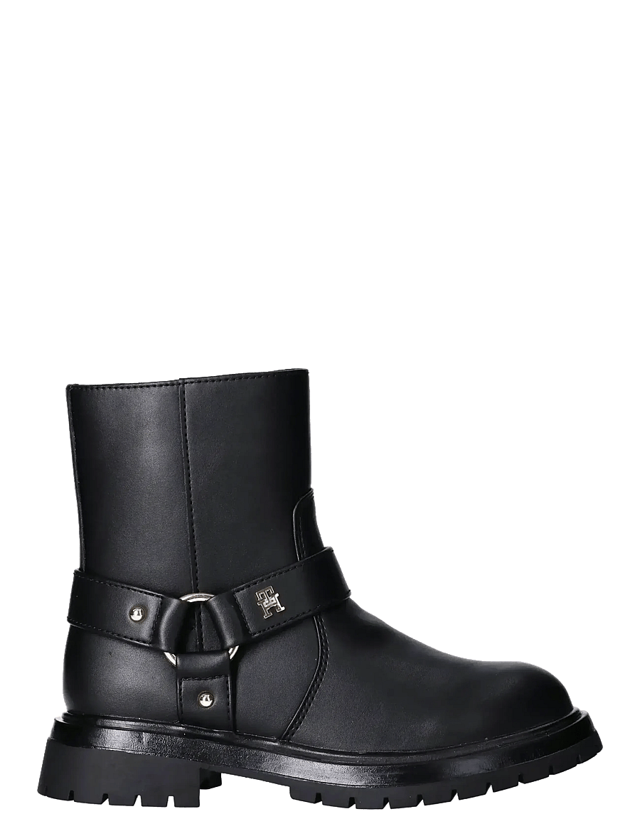 Tommy Hilfiger - TOMMY HILFIGER BOOTIES FAUX LEATHER - støvler - black - 1