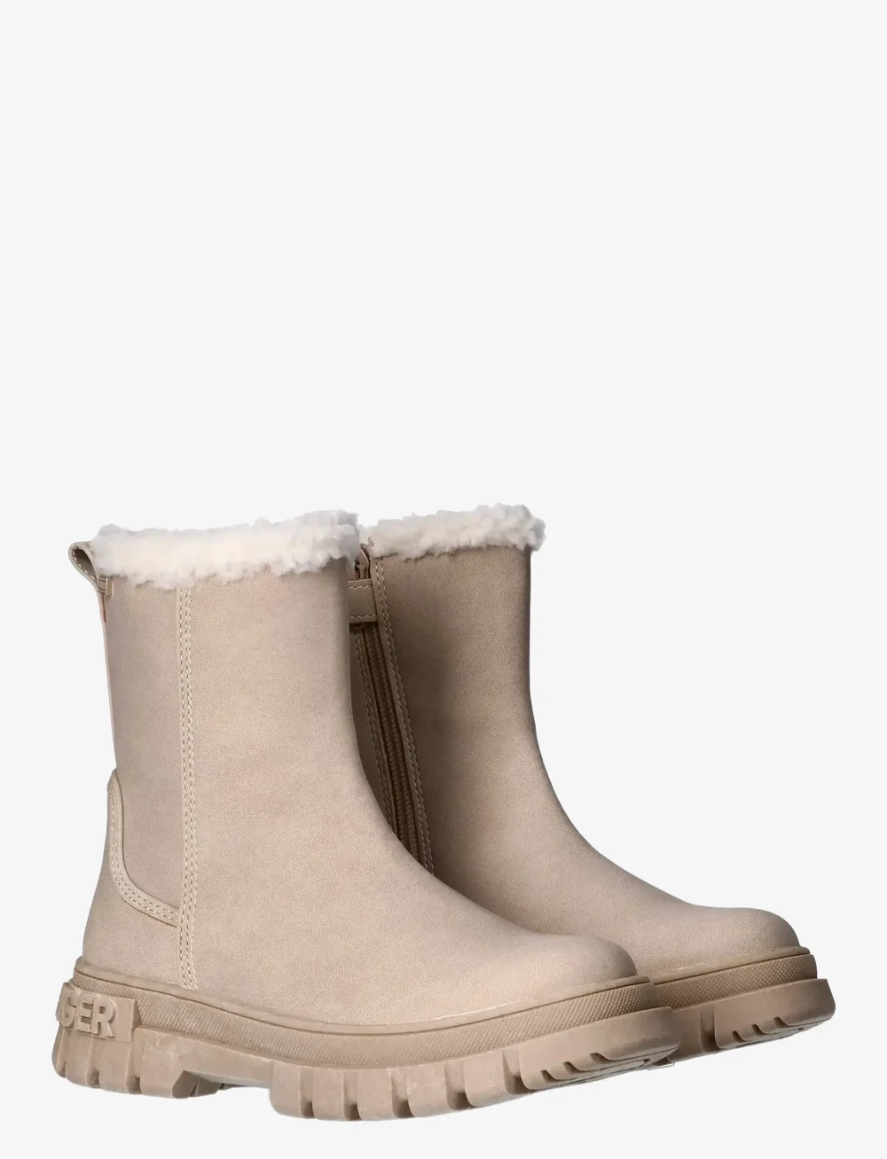 Tommy Hilfiger - TOMMY HILFIGER BOOTIES FAUX LEATHER - vinterstøvler - taupe - 0