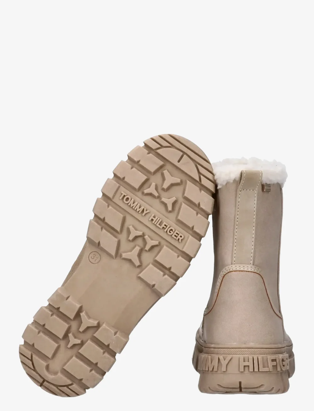 Tommy Hilfiger - TOMMY HILFIGER BOOTIES FAUX LEATHER - vinterstøvler - taupe - 3