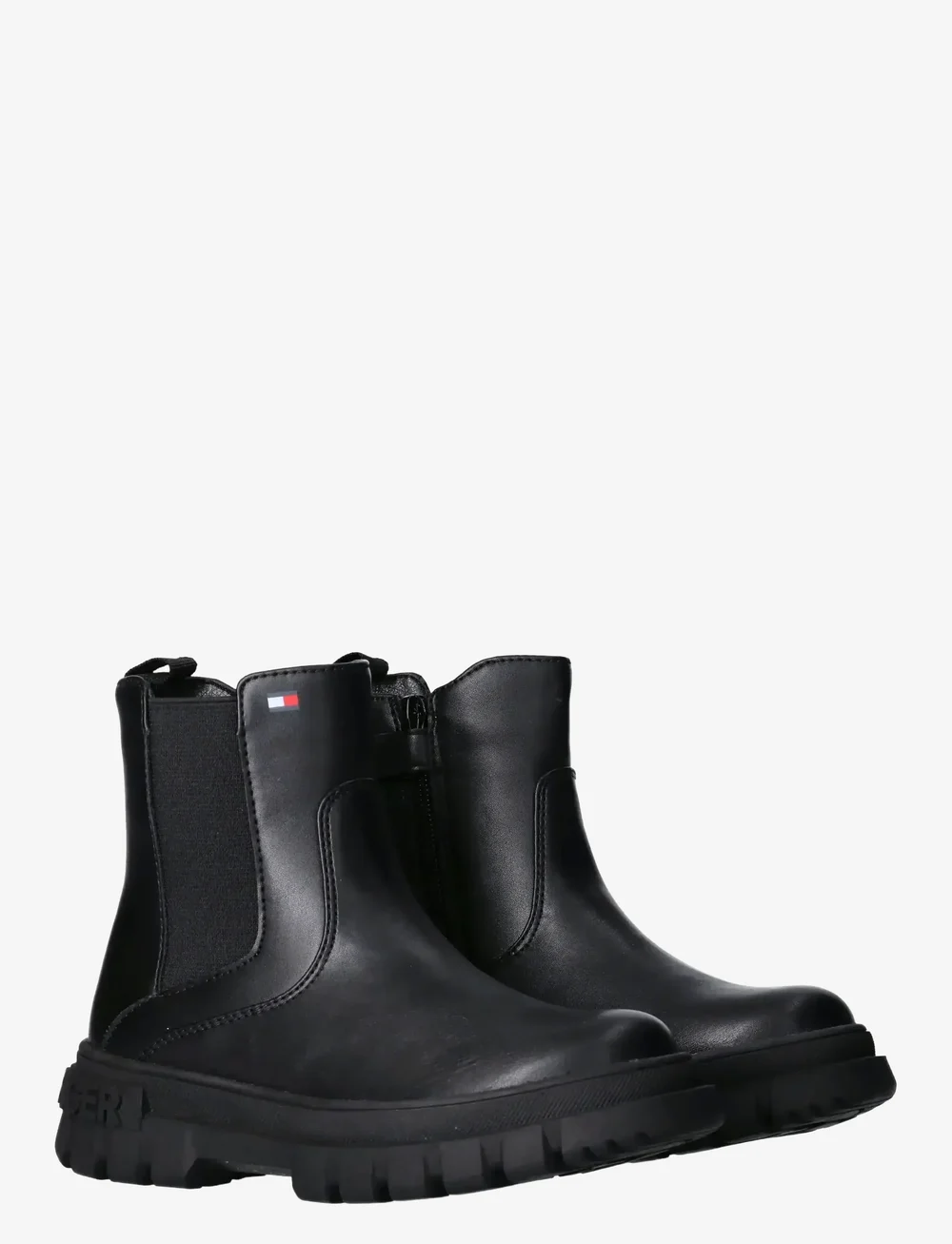 Tommy Hilfiger - TOMMY HILFIGER CHELSEA BOOTS FAUX LEATHER - bottes - black - 0